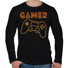 PRINTFASHION Gamer  - Férfi hosszú ujjú póló - Fekete