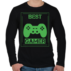 PRINTFASHION Gamer  - Férfi hosszú ujjú póló - Fekete