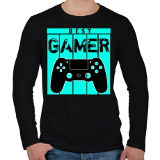 PRINTFASHION Gamer  - Férfi hosszú ujjú póló - Fekete