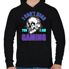 PRINTFASHION Gamer - Férfi kapucnis pulóver - Fekete