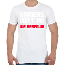 PRINTFASHION Gamer - Férfi póló - Fehér férfi póló