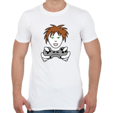 PRINTFASHION Gamer - Férfi póló - Fehér