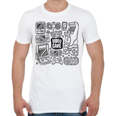 PRINTFASHION gamer - Férfi póló - Fehér