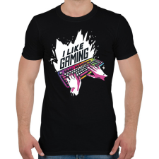 PRINTFASHION Gamer - Férfi póló - Fekete férfi póló