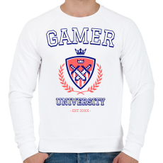 PRINTFASHION gamer - Férfi pulóver - Fehér