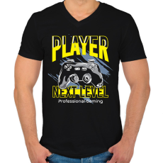 PRINTFASHION gamer - Férfi V-nyakú póló - Fekete