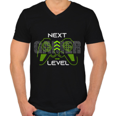 PRINTFASHION gamer - Férfi V-nyakú póló - Fekete