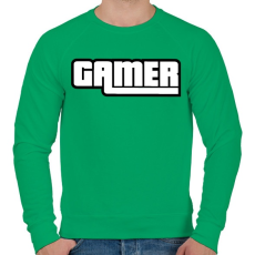 PRINTFASHION Gamer GTA style - Férfi pulóver - Zöld