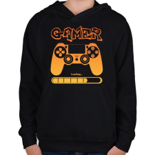 PRINTFASHION Gamer - Gyerek kapucnis pulóver - Fekete gyerek pulóver, kardigán