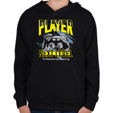 PRINTFASHION gamer - Gyerek kapucnis pulóver - Fekete