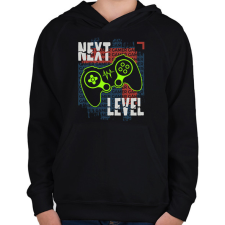 PRINTFASHION gamer - Gyerek kapucnis pulóver - Fekete gyerek pulóver, kardigán