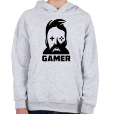 PRINTFASHION GAMER - Gyerek kapucnis pulóver - Sport szürke