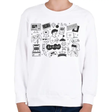 PRINTFASHION gamer - Gyerek pulóver - Fehér