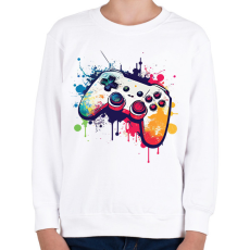 PRINTFASHION gamer - Gyerek pulóver - Fehér