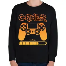 PRINTFASHION Gamer - Gyerek pulóver - Fekete gyerek pulóver, kardigán