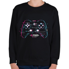 PRINTFASHION gamer - Gyerek pulóver - Fekete