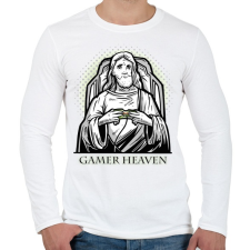 PRINTFASHION Gamer heaven - Férfi hosszú ujjú póló - Fehér férfi póló