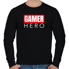 PRINTFASHION GAMER HERO - Férfi pulóver - Fekete férfi pulóver, kardigán