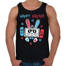 PRINTFASHION Gamer húsvét - Férfi atléta - Fekete