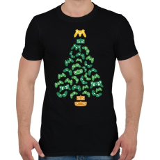 PRINTFASHION Gamer karácsonyfa - Férfi póló - Fekete
