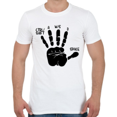 PRINTFASHION Gamer kéz - Férfi póló - Fehér