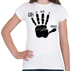 PRINTFASHION Gamer kéz - Női póló - Fehér