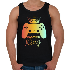 PRINTFASHION Gamer king  - Férfi atléta - Fekete