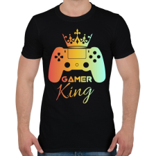 PRINTFASHION Gamer king  - Férfi póló - Fekete férfi póló