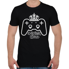 PRINTFASHION Gamer king - Férfi póló - Fekete férfi póló