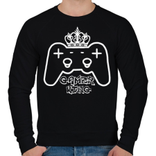 PRINTFASHION Gamer king - Férfi pulóver - Fekete férfi pulóver, kardigán