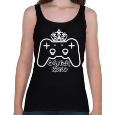 PRINTFASHION Gamer king - Női atléta - Fekete női trikó