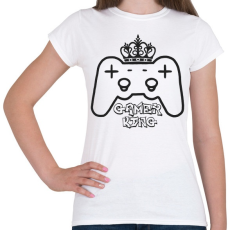 PRINTFASHION Gamer king - Női póló - Fehér