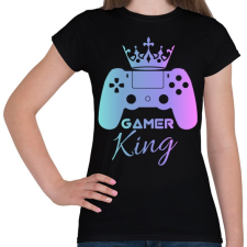 PRINTFASHION Gamer king  - Női póló - Fekete női póló