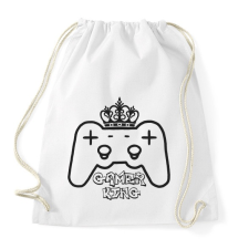 PRINTFASHION Gamer king - Sportzsák, Tornazsák - Fehér tornazsák