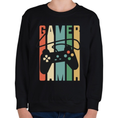 PRINTFASHION Gamer Konzol - Gyerek pulóver - Fekete