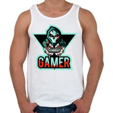 PRINTFASHION Gamer koponya 2 - Férfi atléta - Fehér