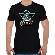 PRINTFASHION Gamer koponya 2 - Férfi póló - Fekete