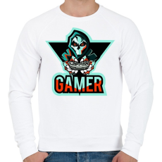 PRINTFASHION Gamer koponya 2 - Férfi pulóver - Fehér