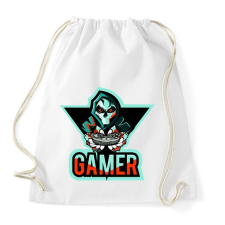 PRINTFASHION Gamer koponya 2 - Sportzsák, Tornazsák - Fehér tornazsák
