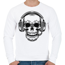 PRINTFASHION gamer koponya - Férfi pulóver - Fehér férfi pulóver, kardigán