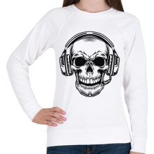 PRINTFASHION gamer koponya - Női pulóver - Fehér női pulóver, kardigán