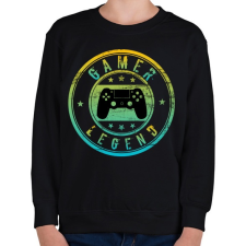 PRINTFASHION Gamer legend - Gyerek pulóver - Fekete gyerek pulóver, kardigán