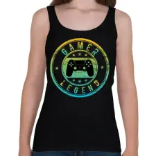 PRINTFASHION Gamer legend - Női atléta - Fekete női trikó
