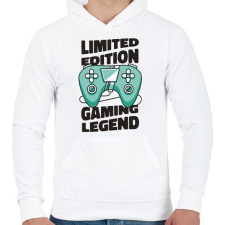 PRINTFASHION Gamer legenda - limited edition - Férfi kapucnis pulóver - Fehér férfi pulóver, kardigán
