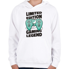 PRINTFASHION Gamer legenda - limited edition - Gyerek kapucnis pulóver - Fehér gyerek pulóver, kardigán