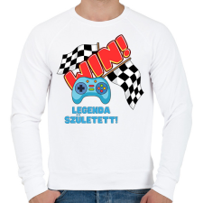 PRINTFASHION Gamer legenda született - Férfi pulóver - Fehér férfi pulóver, kardigán