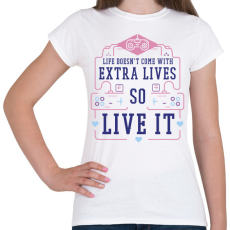 PRINTFASHION Gamer life - Női póló - Fehér