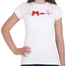 PRINTFASHION Gamer Life - Női póló - Fehér női póló