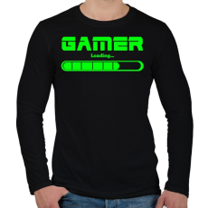 PRINTFASHION Gamer loading.. - Férfi hosszú ujjú póló - Fekete