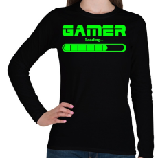PRINTFASHION Gamer loading.. - Női hosszú ujjú póló - Fekete